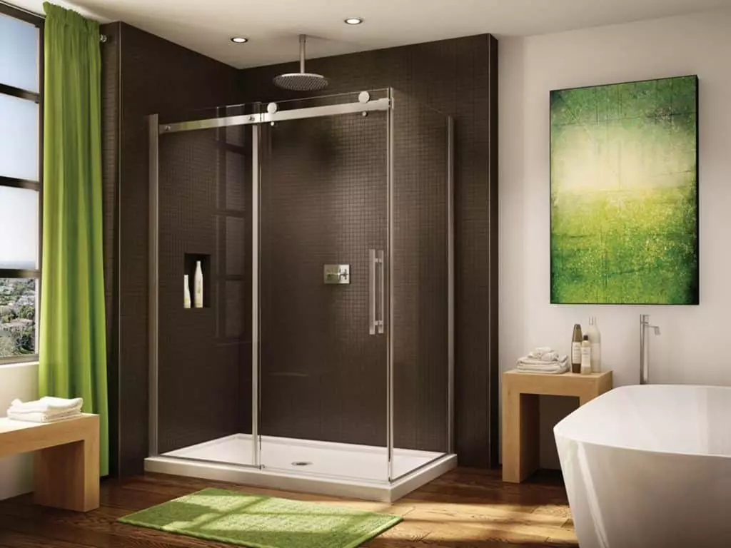 Üveg zuhanykabinok (87 fotó): Üvegtípusok. Modellek raklap, szögletes és négyzet 90x90 cm üvegfalakkal, más 10333_67