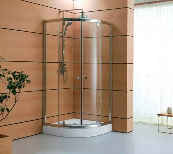 Cabinas abiertas de ducha: sin techo y paleta baja de 90x90 cm, modelos angulares, tamaños 100x100 y 120x80 cm, otros modelos para el baño 10334_11