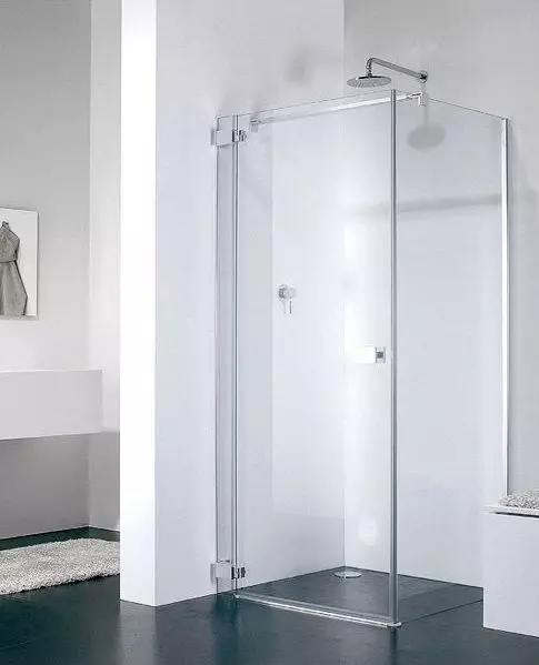 Cabinas abiertas de ducha: sin techo y paleta baja de 90x90 cm, modelos angulares, tamaños 100x100 y 120x80 cm, otros modelos para el baño 10334_12