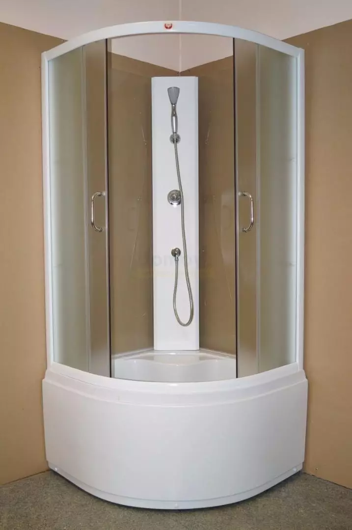 Cabinas abiertas de ducha: sin techo y paleta baja de 90x90 cm, modelos angulares, tamaños 100x100 y 120x80 cm, otros modelos para el baño 10334_16
