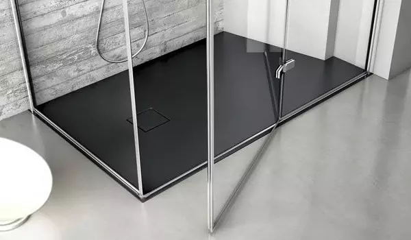 Cabinas abiertas de ducha: sin techo y paleta baja de 90x90 cm, modelos angulares, tamaños 100x100 y 120x80 cm, otros modelos para el baño 10334_26