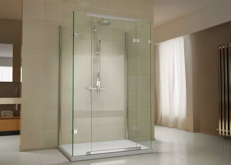 Cabinas abiertas de ducha: sin techo y paleta baja de 90x90 cm, modelos angulares, tamaños 100x100 y 120x80 cm, otros modelos para el baño 10334_46