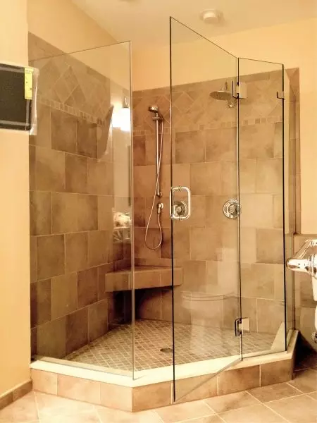 Cabinas abiertas de ducha: sin techo y paleta baja de 90x90 cm, modelos angulares, tamaños 100x100 y 120x80 cm, otros modelos para el baño 10334_53