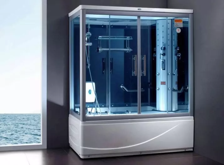 Sprchová kabina Luxus: Přehled modelů z České republiky. Velikosti, zařízení a funkce 10336_24
