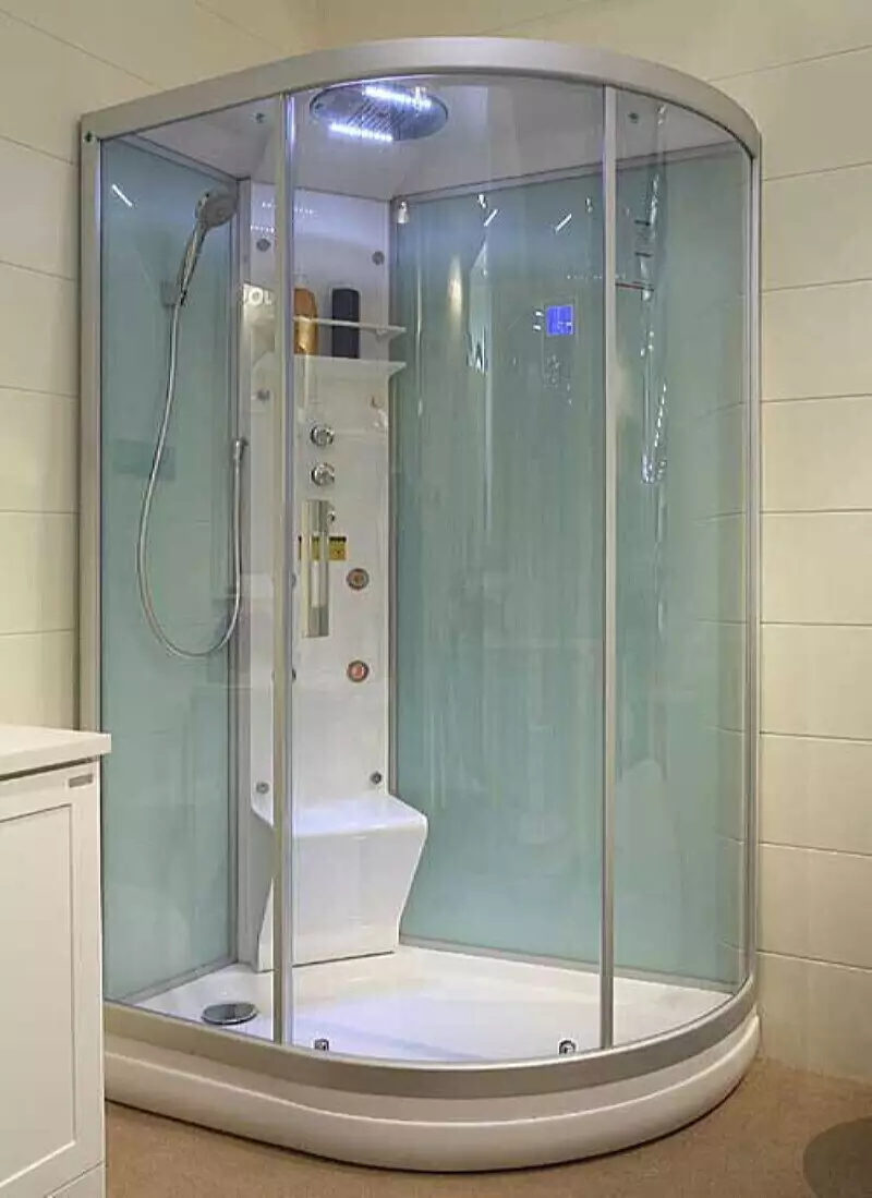 Appollo淋浴艙：帶浴室和其他型號的地板艙。他們的優缺點。如何選擇一個小屋？ 10338_23