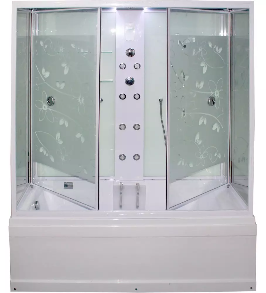 Erlice Shower Cabins: Erf 00X80 Cabins, silicone cabins le mefuta e meng ea moetsi. Tlhahlobo ea bareki 10342_7