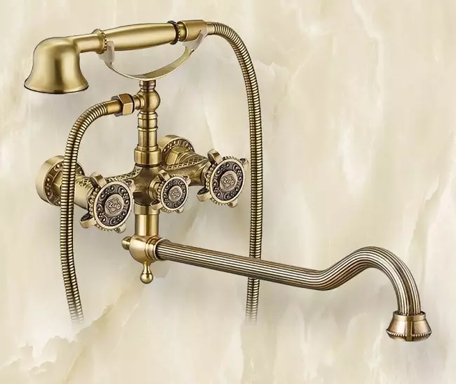 Badmixers: Opsjes mei dûs, brûns en messing, thermostatyske modellen, hansgrohe en oare merken 10344_28