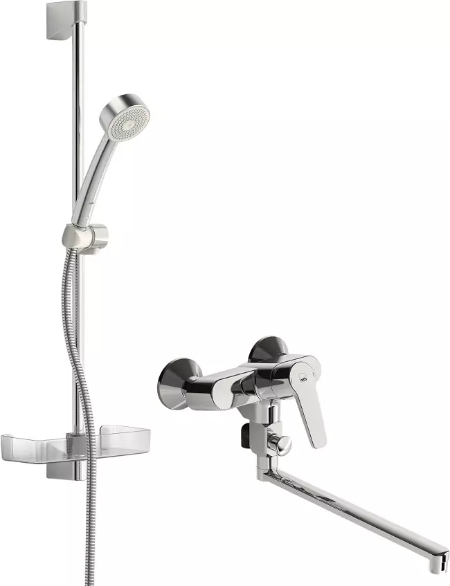 Badmixers: Opsjes mei dûs, brûns en messing, thermostatyske modellen, hansgrohe en oare merken 10344_37