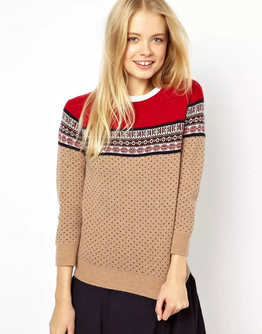 Норвежки пуловери (56 снимки): Какво да облека 1035_14