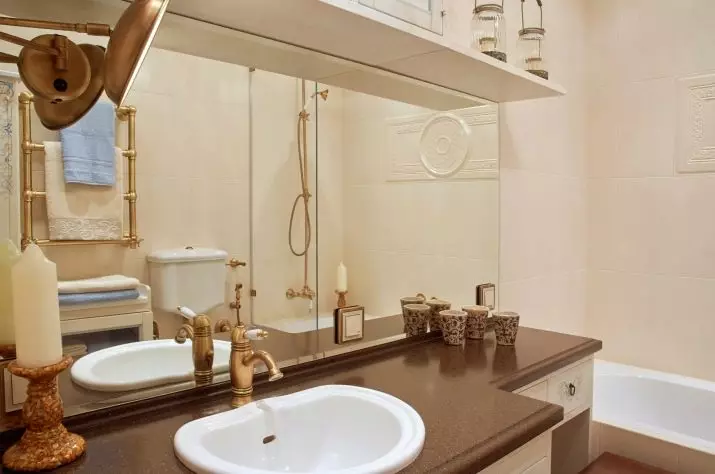 Bronze bathroom faucets: accessories sa retro-style battle. Paano pumili ng isang taong magaling makisama sa board ang banyo sa kulay ng tanso? Varieties, bentahe at disadvantages. Paano mag-aalaga? 10362_3