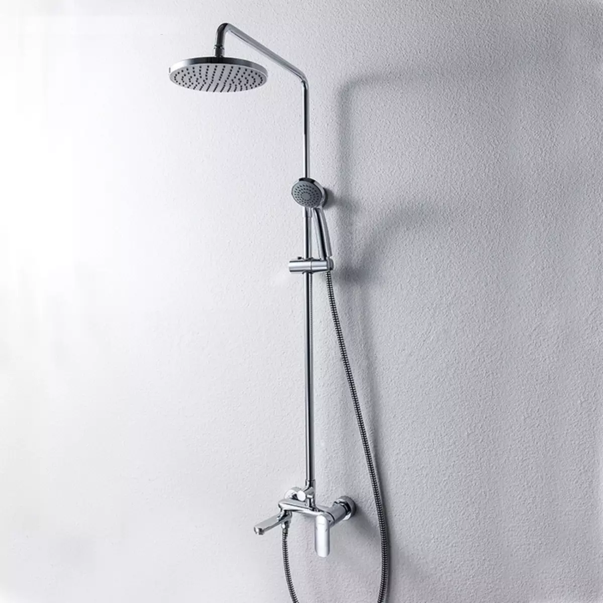 Yazım ile duş rafı: üst duşlu banyo sistemi, uzun ve döner bükülmüş panel, kulaklık seçimi 10377_10