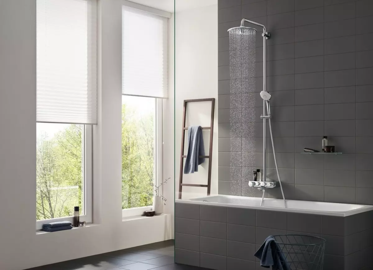 Sprchový nosič s pravopisom: Kúpeľový systém s hornou sprchou, panelom s dlhým a otočným krúteným, výber headsetu 10377_4