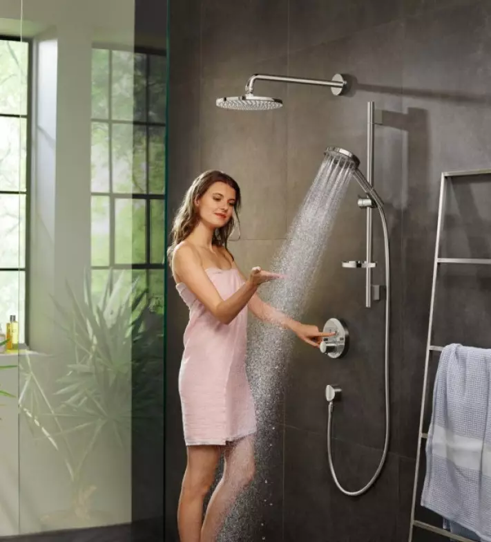 Scaffale doccia con ortografia: sistema di bagno con doccia top, pannello con lungo e girevole girevole, scelta della cuffia 10377_7