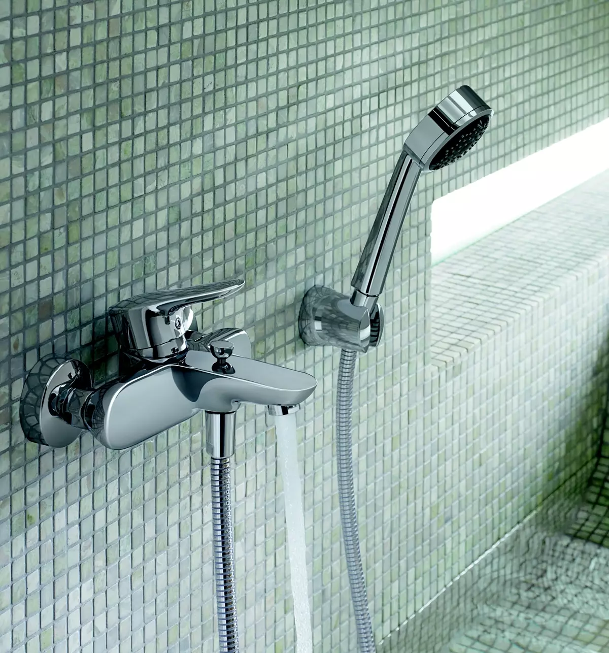 Sandless dusjkraner: Funksjoner av enhånds veggblandere for badekar og dusjmodeller uten tut 10379_7