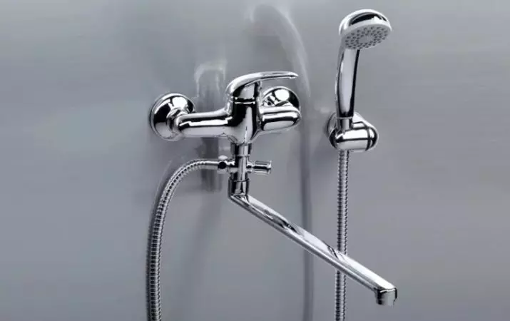 Misturadores com chuveiro para um banho (80 fotos): Como escolher? Guindastes de chuveiro russo, de Alemanha e outros países, quarto de casal e arte única, proprietário 10380_14