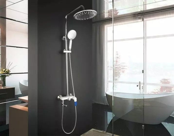 Maišytuvai su dušu vonios (80 nuotraukų): kaip pasirinkti? Rusijos dušo kranai, iš Vokietijos ir kitų šalių, dvivietis kambarys ir vienas menas, savininko apžvalgos 10380_16