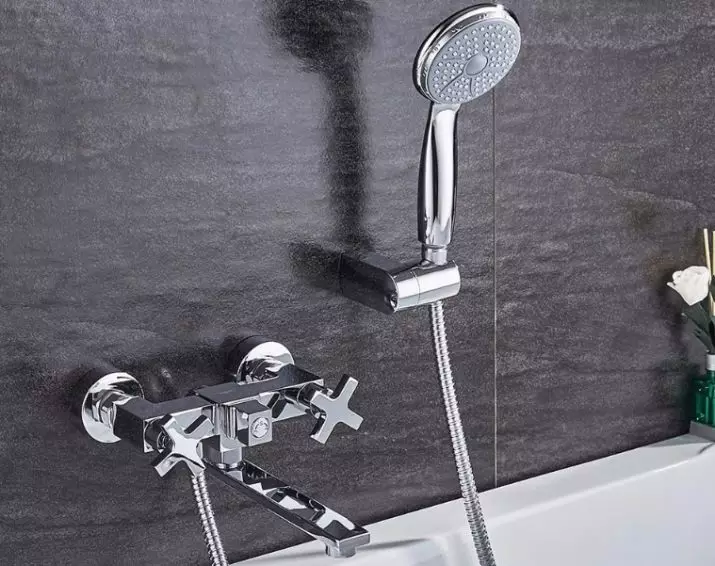 Mixers with a shower for a bath (80 photos): how to choose? Russian shower cranes, from Germany and other countries, double-room and single-art, owner reviews 10380_62