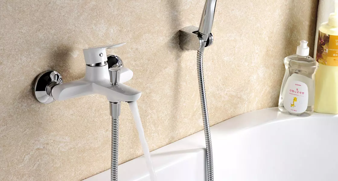 Misturadores com chuveiro para um banho (80 fotos): Como escolher? Guindastes de chuveiro russo, de Alemanha e outros países, quarto de casal e arte única, proprietário 10380_8