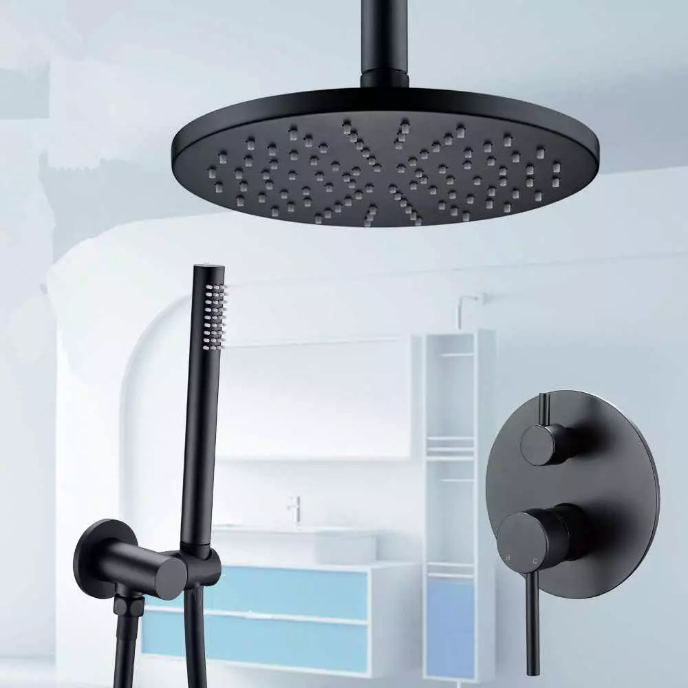 黑色淋浴龍頭：浴室攪拌機的模型，帶遮罩表面和其他黑色選項 10381_4
