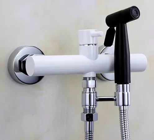 Mixers voor gootsteen met hygiënische douche: voor bovenste wastafel, hoog en enkel-kunst, brons en wit, GROHE en andere merken 10382_17