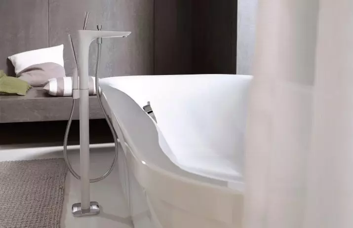 Kräne für das Badezimmer: Für Waschbecken und Bad, Bodenmodelle mit langen Ausstoß, Kranen aus Deutschland und anderen Modellen. Wie kann man sie auswählen? 10384_20