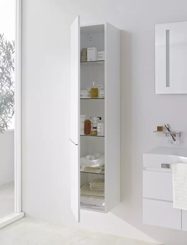 Bathroom Pencil: Overview of cabinets 25 cm wide and a depth of 20 cm, narrow models and with dimensions of 30 cm and 50 cm, 60 cm and 35 cm, outdoor, red and white 10387_35