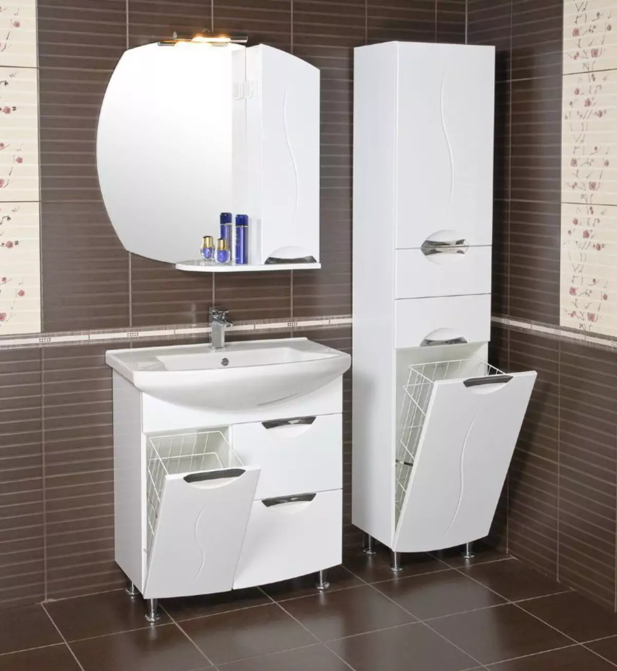 Bathroom Pencil: Overview of cabinets 25 cm wide and a depth of 20 cm, narrow models and with dimensions of 30 cm and 50 cm, 60 cm and 35 cm, outdoor, red and white 10387_44