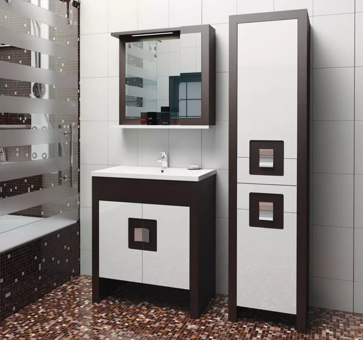 Bathroom Pencil: Overview of cabinets 25 cm wide and a depth of 20 cm, narrow models and with dimensions of 30 cm and 50 cm, 60 cm and 35 cm, outdoor, red and white 10387_54