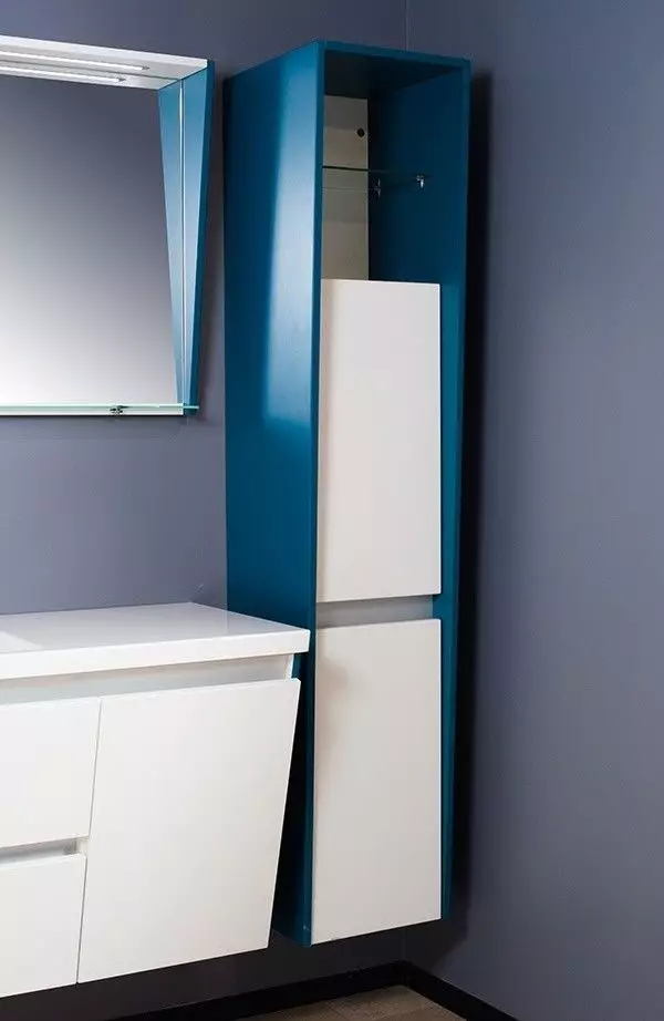 Badeværelse Pencil: Oversigt over kabinetter 25 cm bred og en dybde på 20 cm, smalle modeller og med dimensioner på 30 cm og 50 cm, 60 cm og 35 cm, udendørs, rød og hvid 10387_6