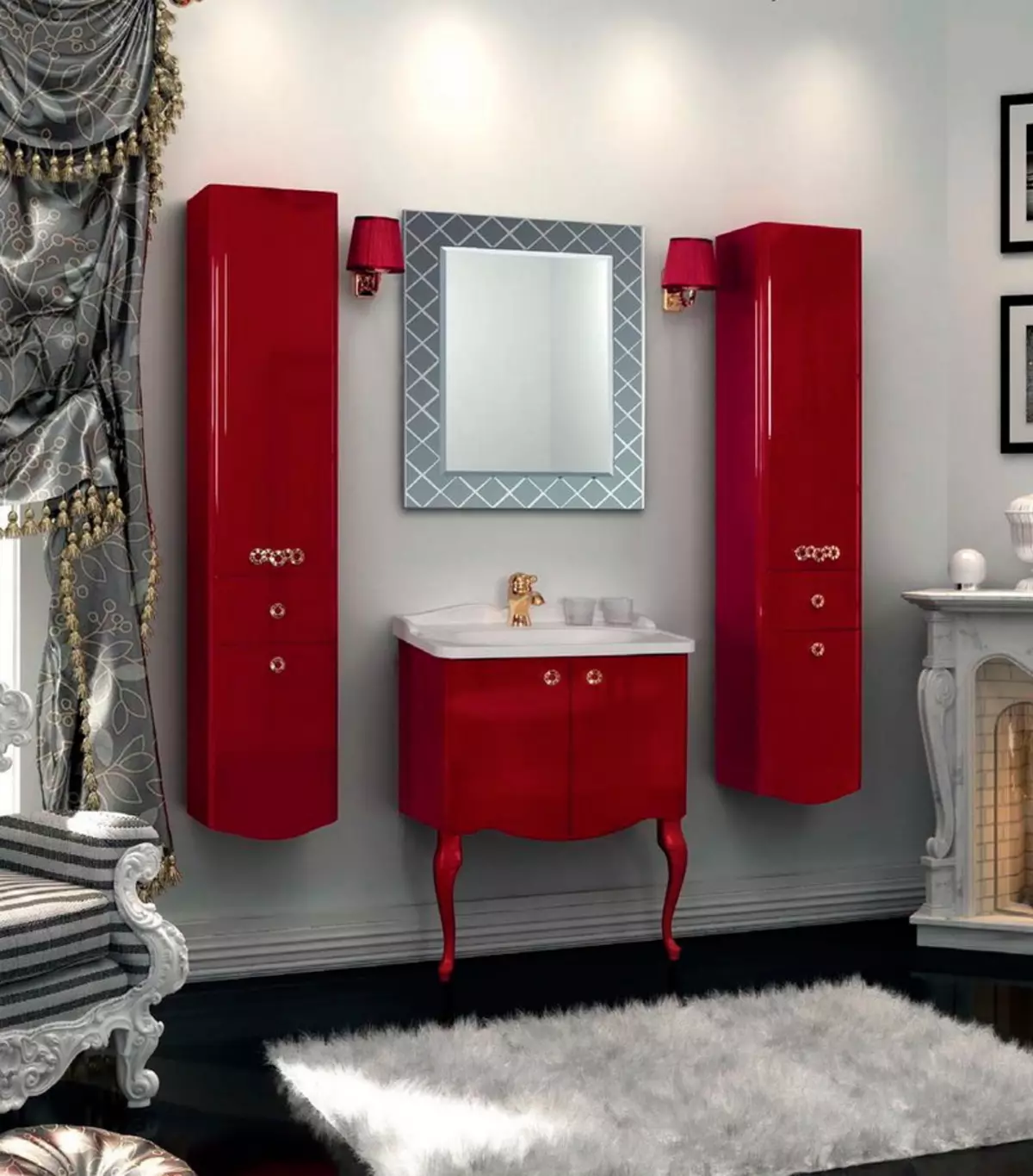 Пенал для ванної кімнати: огляд шаф шириною 25 см і глибиною 20 см, вузькі моделі і з розмірами 30 см і 50 см, 60 см і 35 см, підлогові, червоні і білі 10387_62