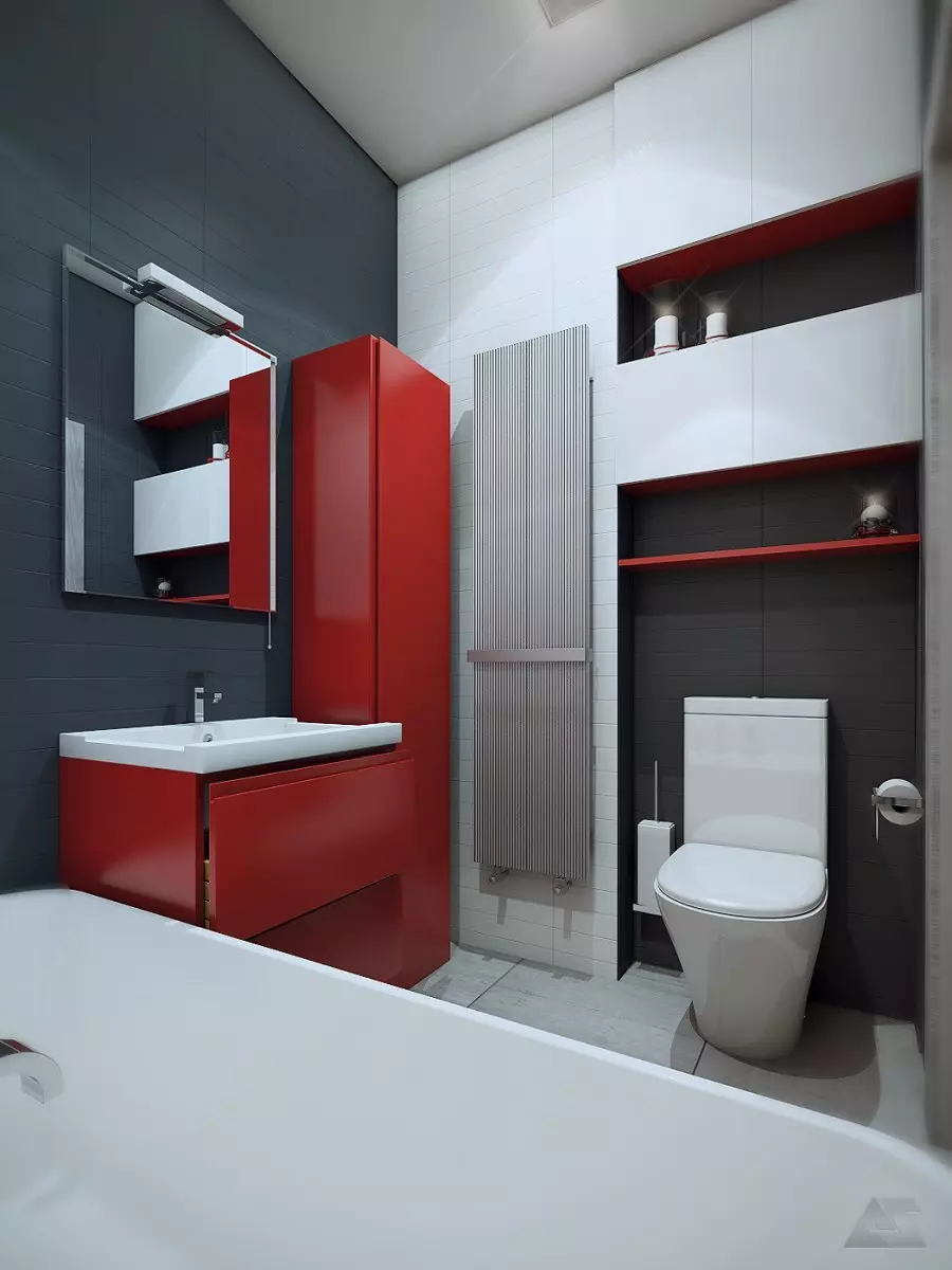Kabinet di bilik mandi (96 foto): Model terbina dalam dan almari, model plastik dan plasterboard. Apakah ketinggian untuk menggantung loker ke atas sinki? 10388_52