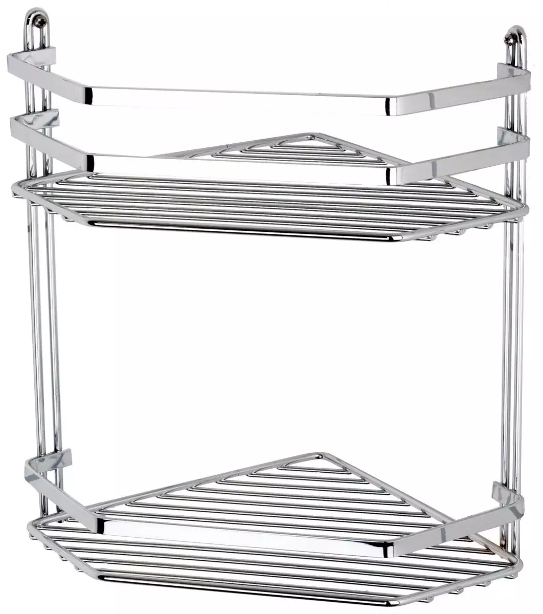 Stainless steel shelves for the bathroom: corner stainless steel, wall, suction cups and others. How to choose? 10404_47