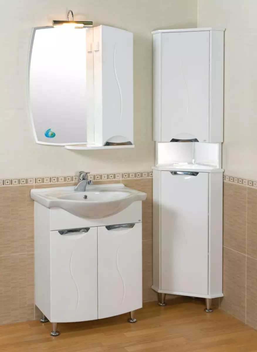 Casos de canto no banheiro: Visão geral do piso e armários em anexo, tamanhos de 30 cm e 40 cm 10406_18