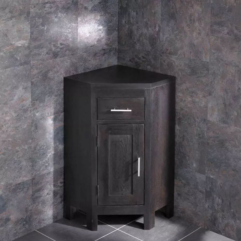 Sarokbetűk a fürdőszobában: A padló és a rögzített szekrények áttekintése, 30 cm méret és 40 cm 10406_43