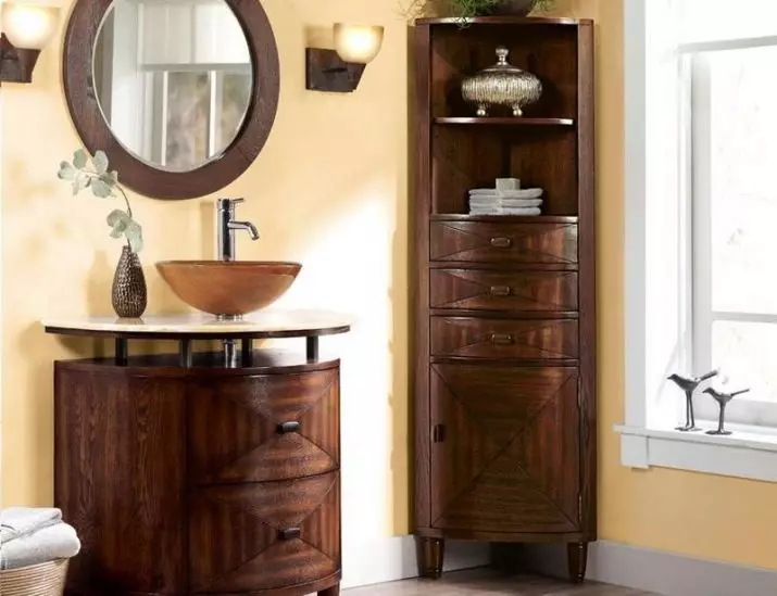 Sarokbetűk a fürdőszobában: A padló és a rögzített szekrények áttekintése, 30 cm méret és 40 cm 10406_48