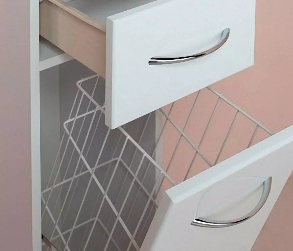 Kabinet lantai ing kamar mandi (67 foto): dada gedhe laci lan lemari cilik, review perabotan saka Ikea 10412_39