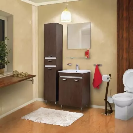 Armoires de sol dans la salle de bain (67 photos): grande commode et petits casiers, évaluation des meubles de IKEA 10412_61