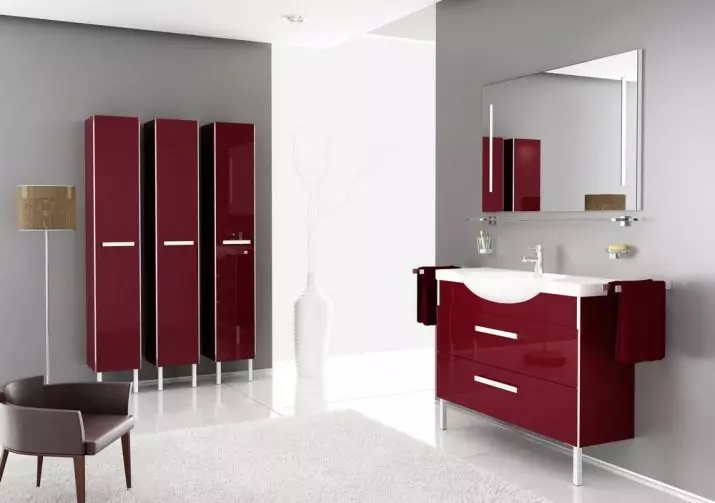 Kabinet lantai ing kamar mandi (67 foto): dada gedhe laci lan lemari cilik, review perabotan saka Ikea 10412_62