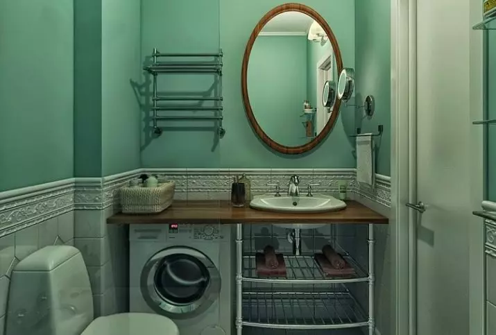Waschmaschine im Badezimmer (101 Fotos): Innendesign Merkmale des Inners des Badezimmers mit einer Waschmaschine in modernen und anderen Stilrichtungen 10413_101