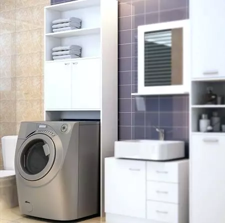 Waschmaschine im Badezimmer (101 Fotos): Innendesign Merkmale des Inners des Badezimmers mit einer Waschmaschine in modernen und anderen Stilrichtungen 10413_29