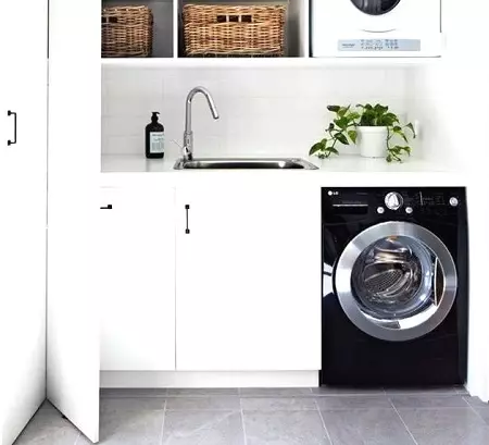 Lavadora no baño (101 fotos): Características do deseño de interiores do interior do baño cunha lavadora en estilos modernos e outros 10413_30