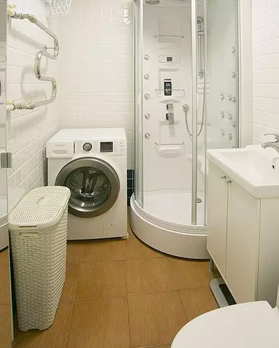 Práčka v kúpeľni (101 fotiek): Interiérové ​​dizajnové vlastnosti interiéru kúpeľne s práčkou v moderných a iných štýloch 10413_45