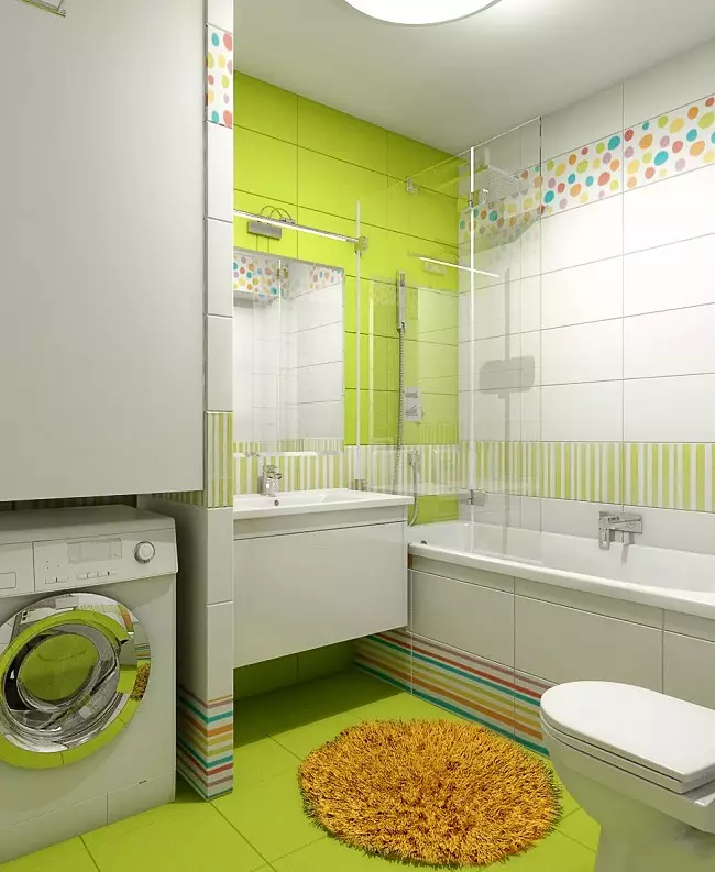 Máquina de lavar roupa no banheiro (101 fotos): Recursos de design de interiores do interior do banheiro com uma máquina de lavar roupa em modernos e outros estilos 10413_47