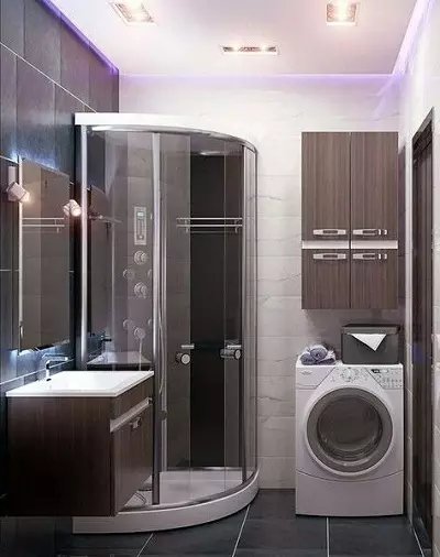 Lavadora no baño (101 fotos): Características do deseño de interiores do interior do baño cunha lavadora en estilos modernos e outros 10413_48