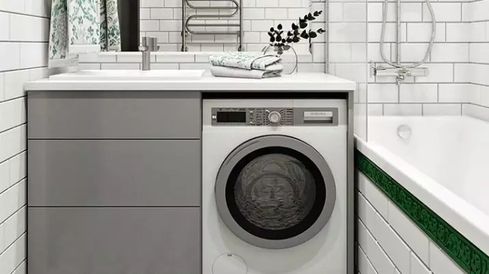 Пральна машина у ванній (101 фото): особливості дизайну інтер'єру ванної кімнати з пральною машиною в сучасному і інших стилях 10413_67