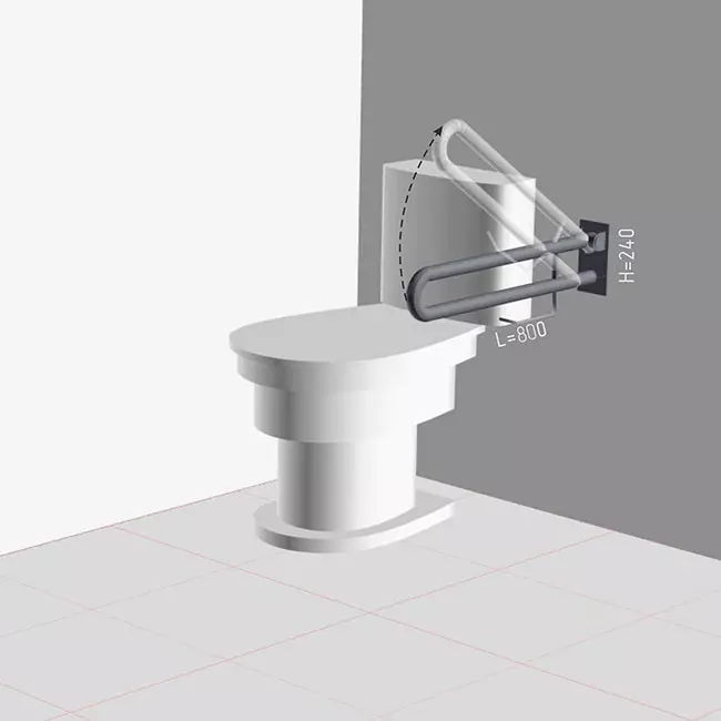 Räcken för badrummet (40 foton): Välj ett handtag på väggen på vakuumsugare och andra supportmodeller. Hur man placerar dem? 10418_17