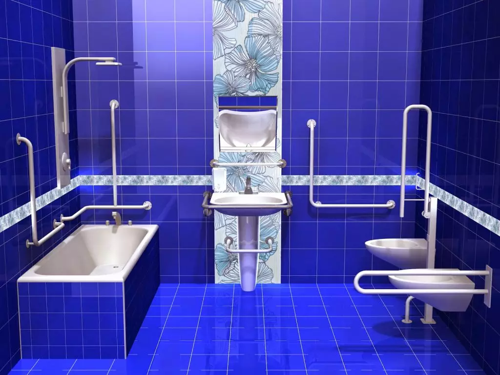 浴室的扶手（40张照片）：在真空吸盘和其他支持型号上选择墙上的手柄。如何定位它们？ 10418_2