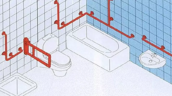 浴室的扶手（40张照片）：在真空吸盘和其他支持型号上选择墙上的手柄。如何定位它们？ 10418_33