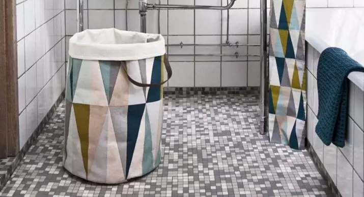 Giỏ phòng tắm (56 ảnh): Nhúng hẹp và góc, hộp dệt cho vải lanh bẩn và hộp đựng kích thước 15 cm, 20 và 25 cm 10419_19