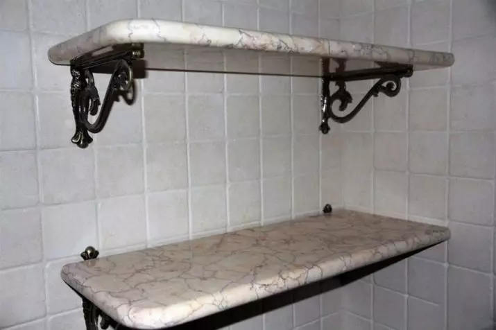 Polica na uteráky v kúpeľni (63 fotografií): s háčikmi a stenou, 50 cm z nehrdzavejúcej ocele, držiak uteráka s poličkou v kúpeľni a zvyšok 10421_50